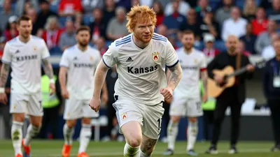 Ed Sheeran surprises England team with acoustic performance in Kansas City